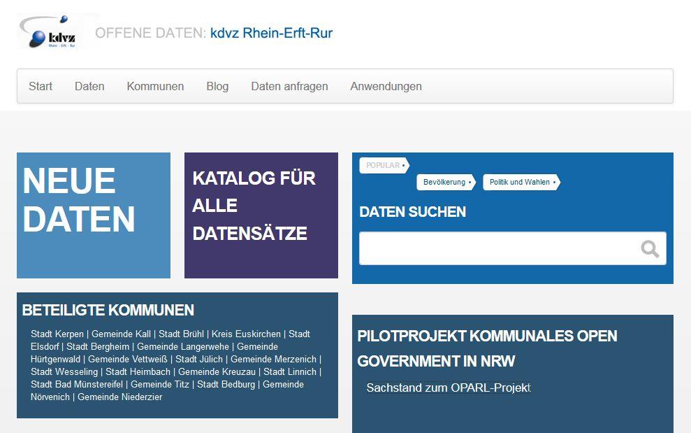 Screenshot Portal opendata