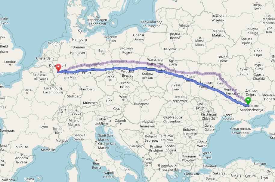 Karte zur geografischen Lage von Marhanez und Brühl (c) Open Street Map